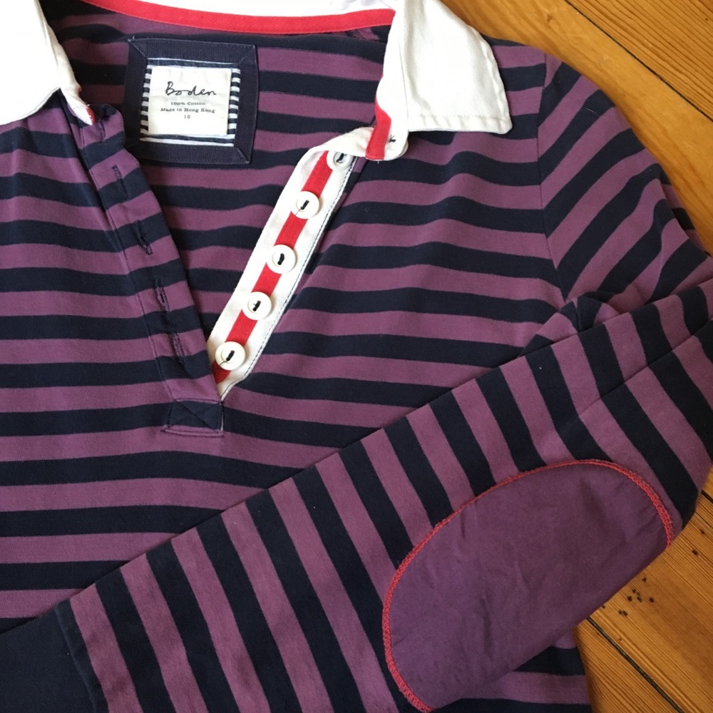 Boden rugby with elbow patches